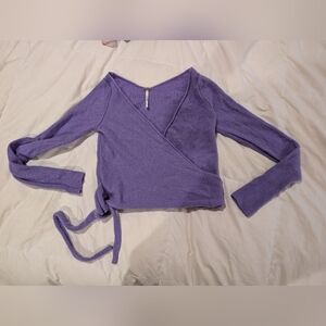 Free people crop wrap top